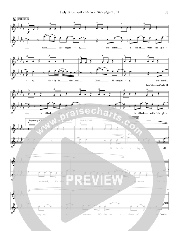 Holy Is The Lord Bari Sax (Chris Tomlin)