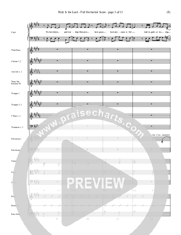 Holy Is The Lord Conductor's Score (Chris Tomlin)