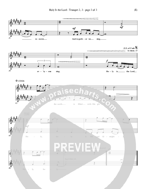 Holy Is The Lord Trumpet 2/3 (Chris Tomlin)