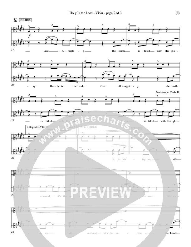 Holy Is The Lord Viola (Chris Tomlin)