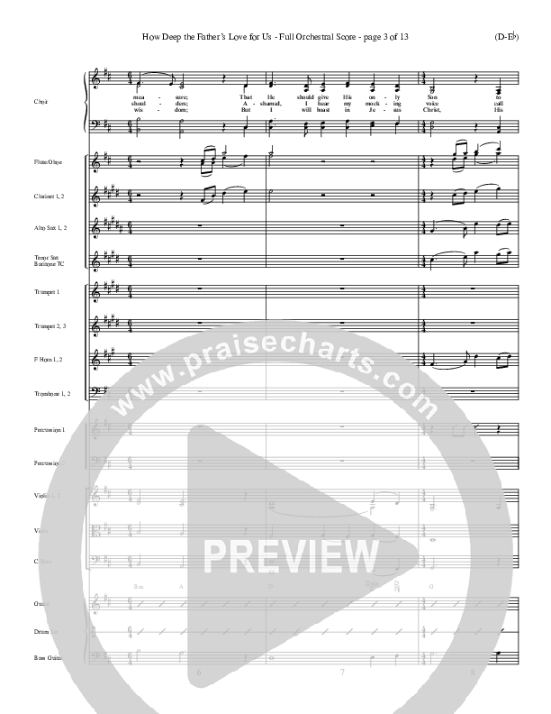 How Deep The Father's Love For Us Conductor's Score (Stuart Townend)