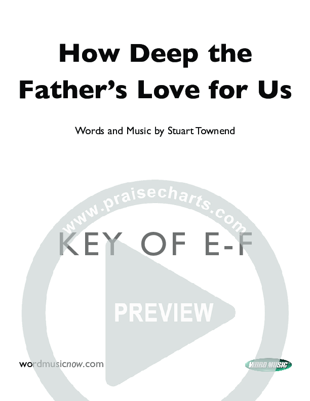 How Deep The Father's Love For Us Cover Sheet (Stuart Townend)