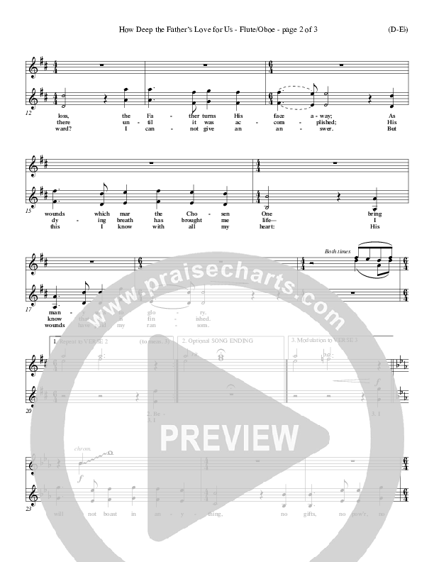 How Deep The Father's Love For Us Flute/Oboe (Stuart Townend)