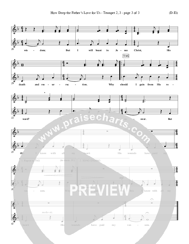 How Deep The Father's Love For Us Trumpet 2/3 (Stuart Townend)