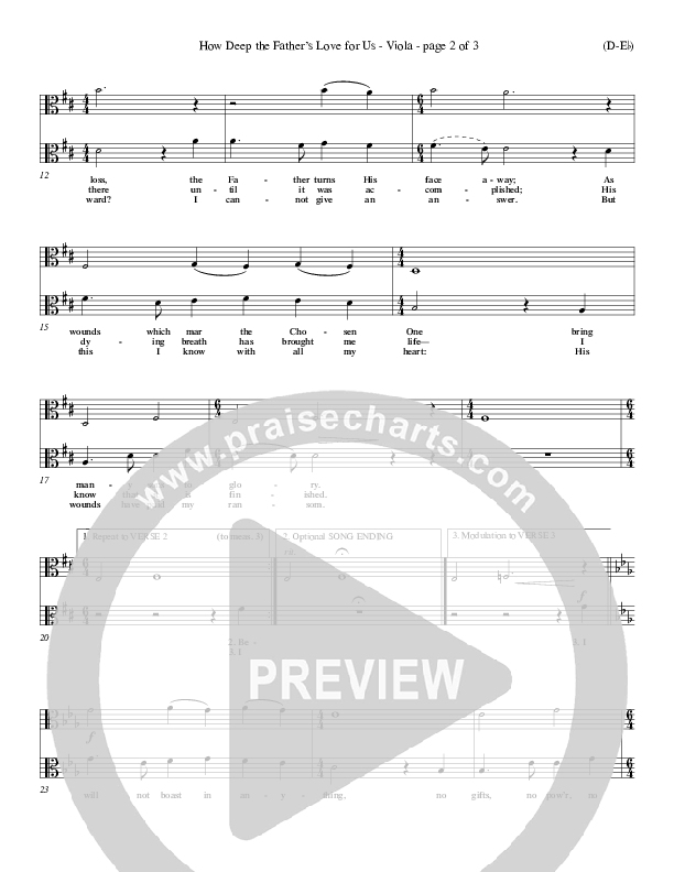 How Deep The Father's Love For Us Viola (Stuart Townend)