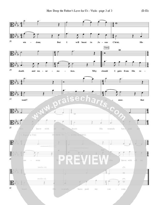 How Deep The Father's Love For Us Viola (Stuart Townend)