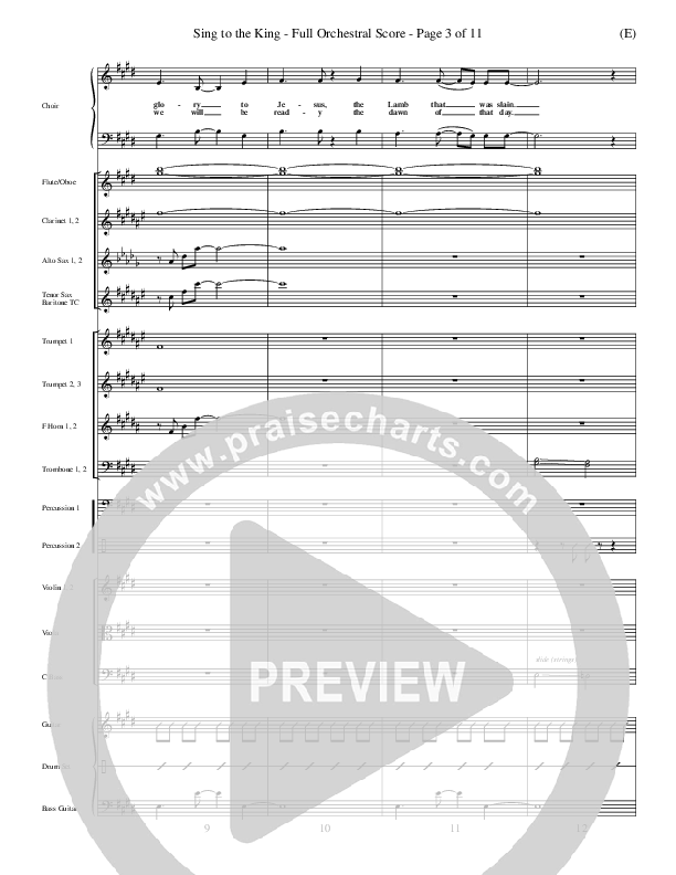 Sing To The King Conductor's Score (Billy Foote)