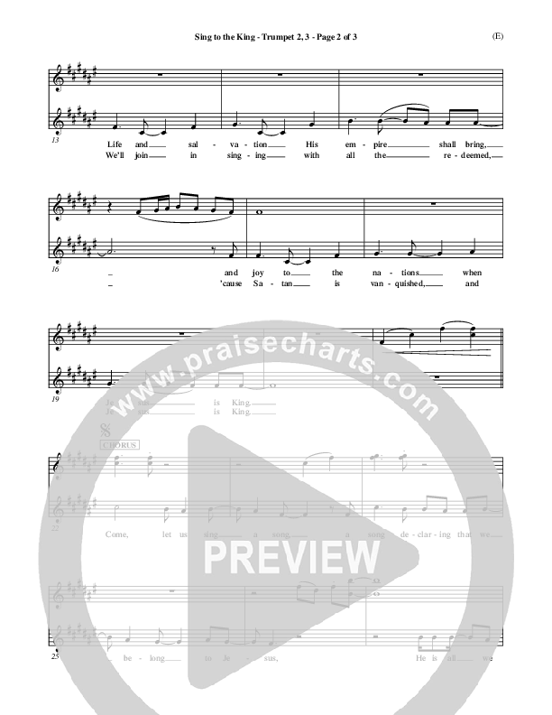 Sing To The King Trumpet 2/3 (Billy Foote)