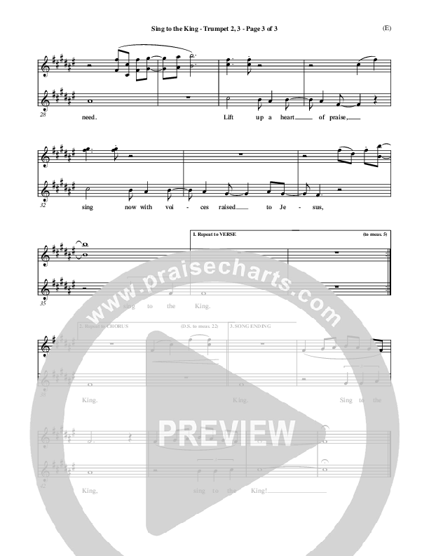 Sing To The King Trumpet 2/3 (Billy Foote)