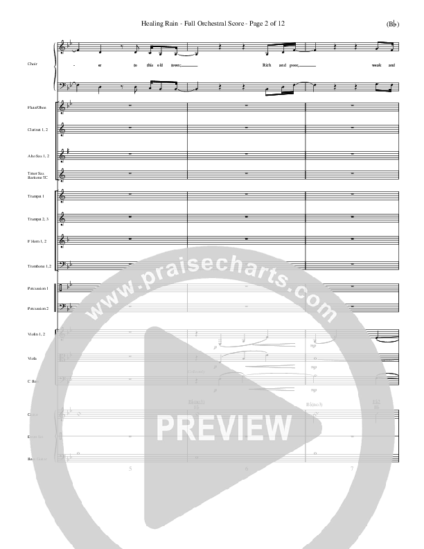 Healing Rain Conductor's Score (Michael W. Smith)