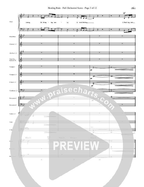 Healing Rain Conductor's Score (Michael W. Smith)