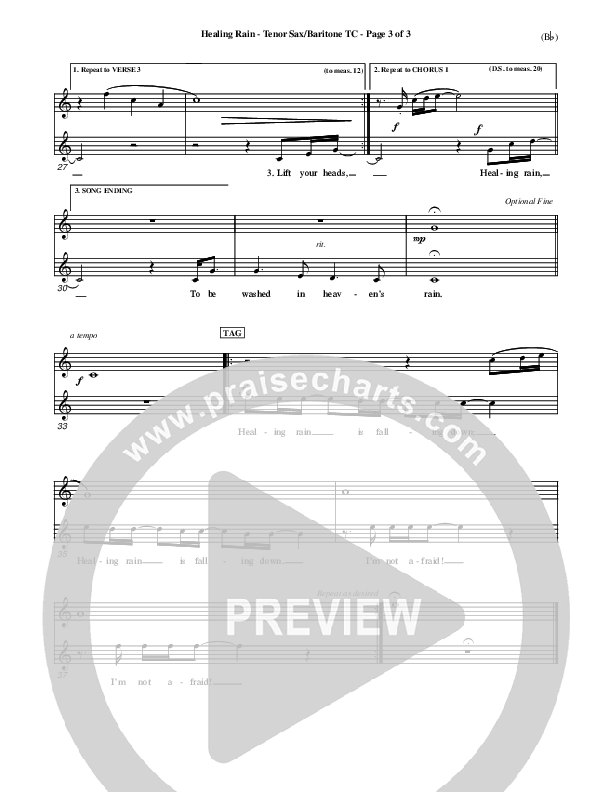 Healing Rain Tenor Sax 2 (Michael W. Smith)