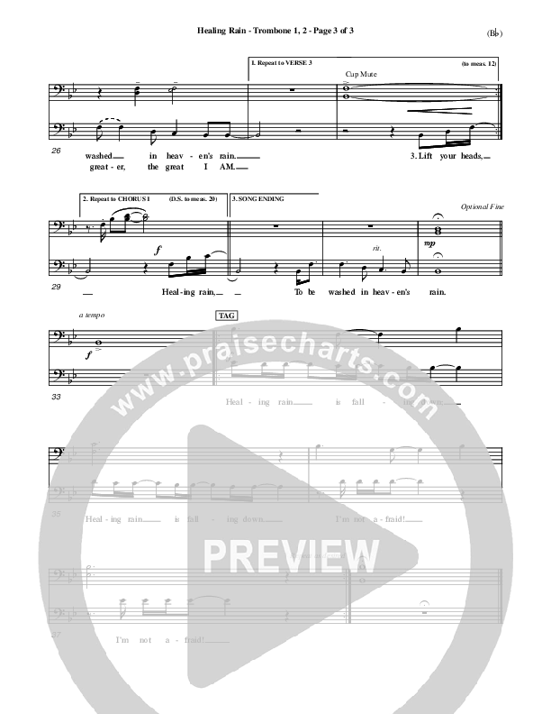 Healing Rain Trombone 1/2 (Michael W. Smith)