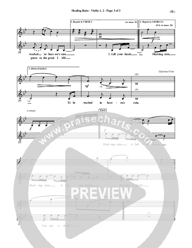 Healing Rain Violin 1/2 (Michael W. Smith)