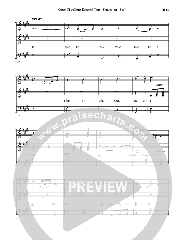 Come Thou Long Expected Jesus Synth ()