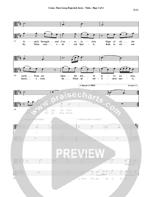 Come Thou Long Expected Jesus Viola ()