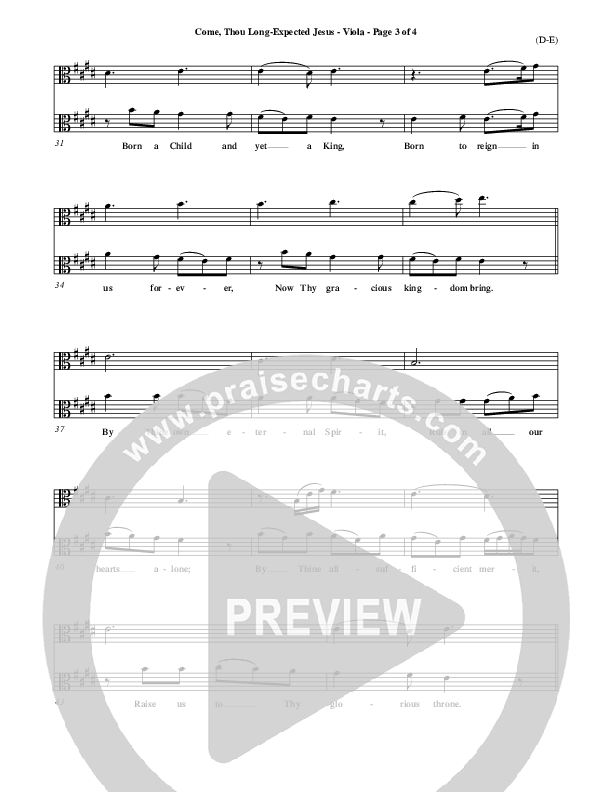 Come Thou Long Expected Jesus Viola ()