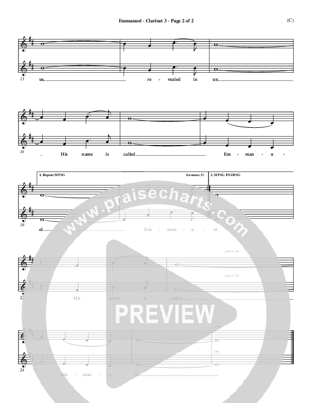 Emmanuel Clarinet 3 (Bob McGee)