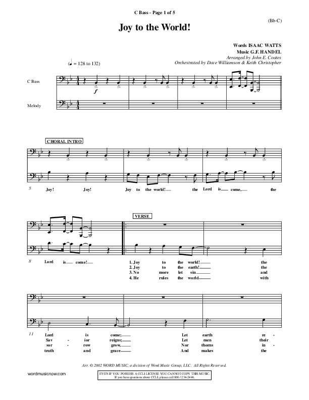 Joy To The World Contrabass ()