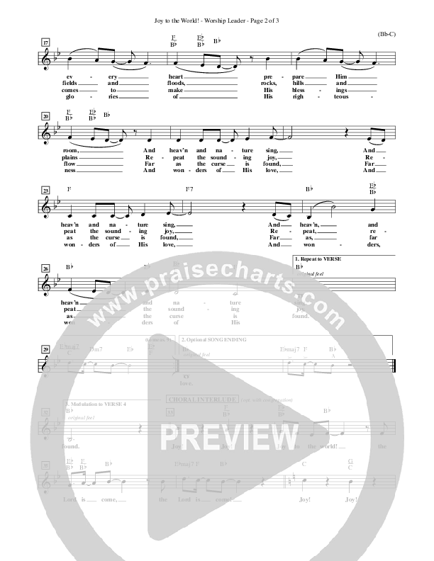 Joy To The World Lead Sheet ()