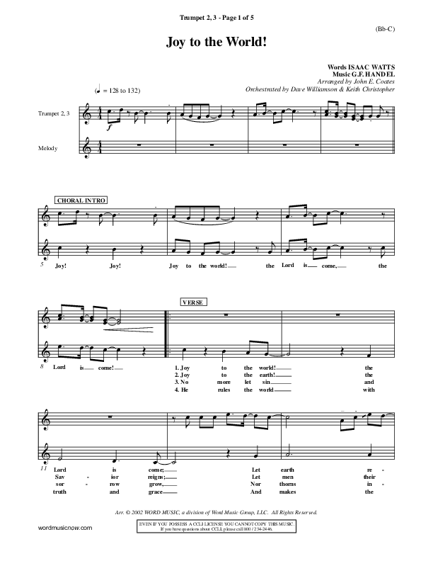 Joy To The World Trumpet 2/3 ()