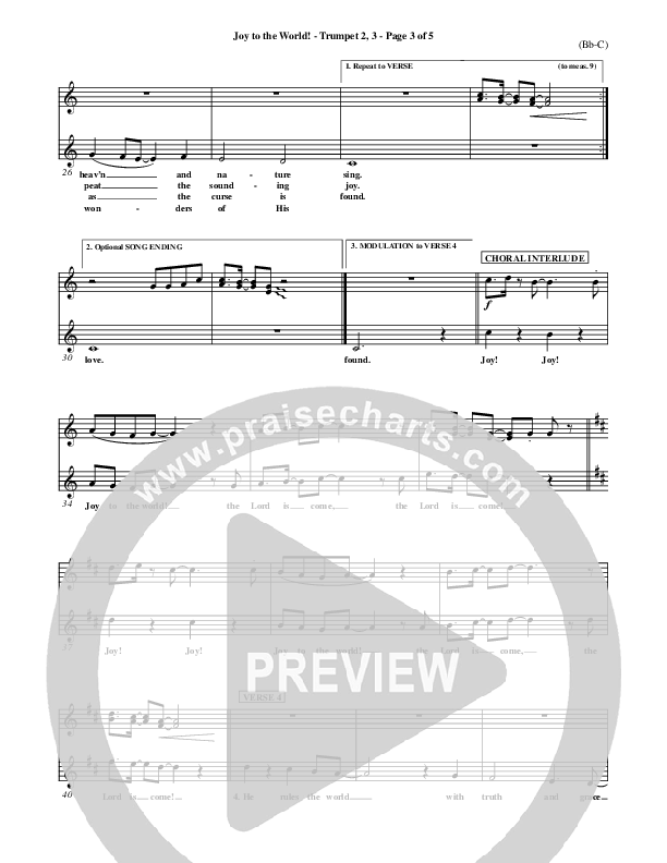 Joy To The World Trumpet 2/3 ()