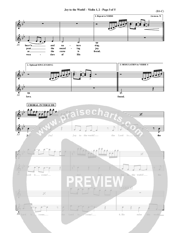 Joy To The World Violin 1/2 ()