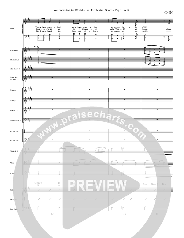 Welcome To Our World Conductor's Score (Chris Rice)