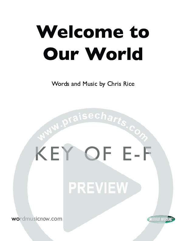 Welcome To Our World Orchestration (Chris Rice)