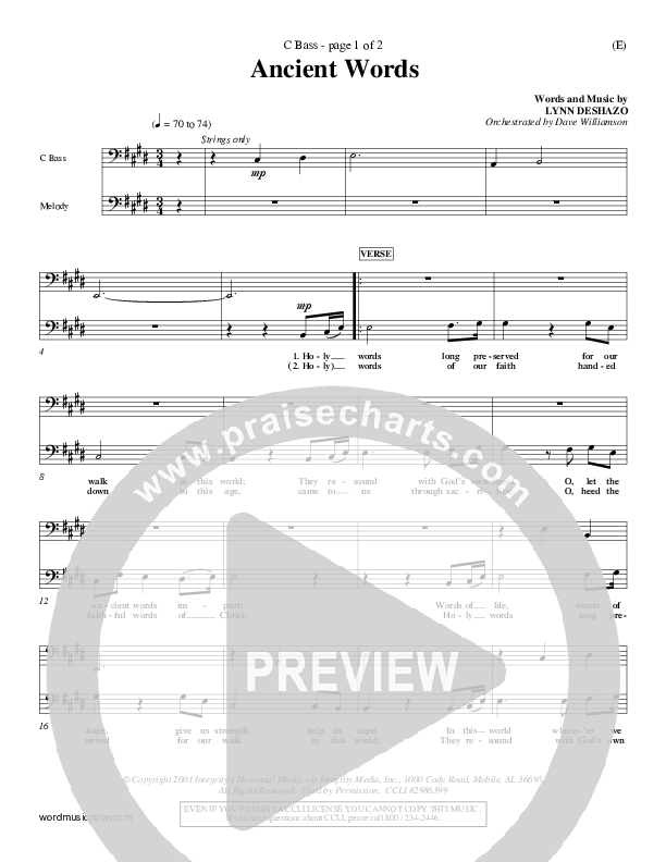 Ancient Words Contrabass (Lynn DeShazo)