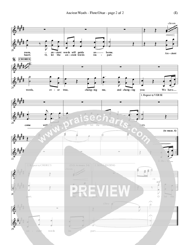 Ancient Words Flute/Oboe (Lynn DeShazo)