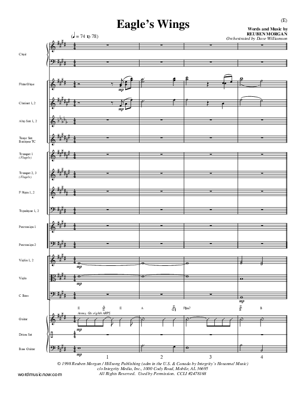Eagle's Wings Conductor's Score (Reuben Morgan)
