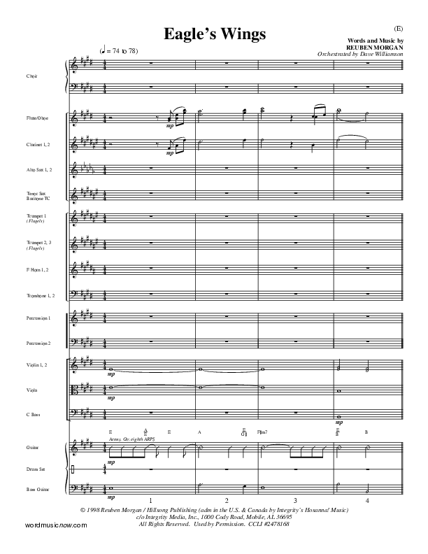 Eagle's Wings Orchestration (Reuben Morgan)