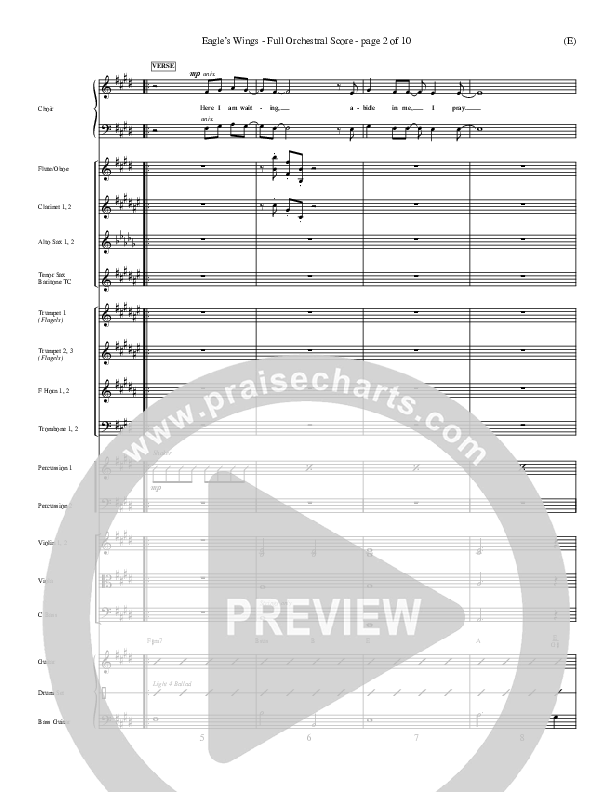 Eagle's Wings Conductor's Score (Reuben Morgan)