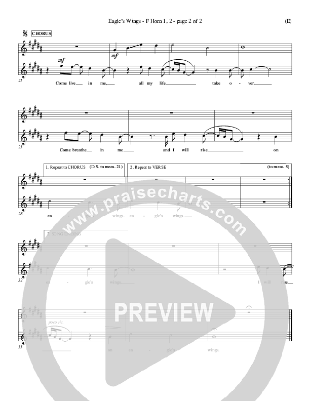 Eagle's Wings French Horn 1/2 (Reuben Morgan)