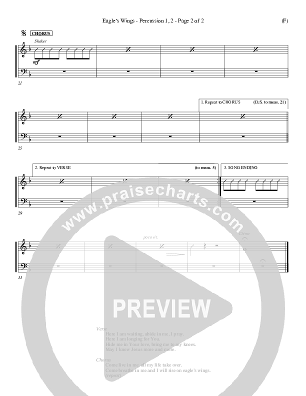 Eagle's Wings Percussion 1/2 (Reuben Morgan)