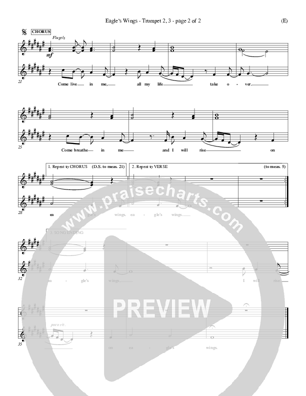 Eagle's Wings Trumpet 2/3 (Reuben Morgan)