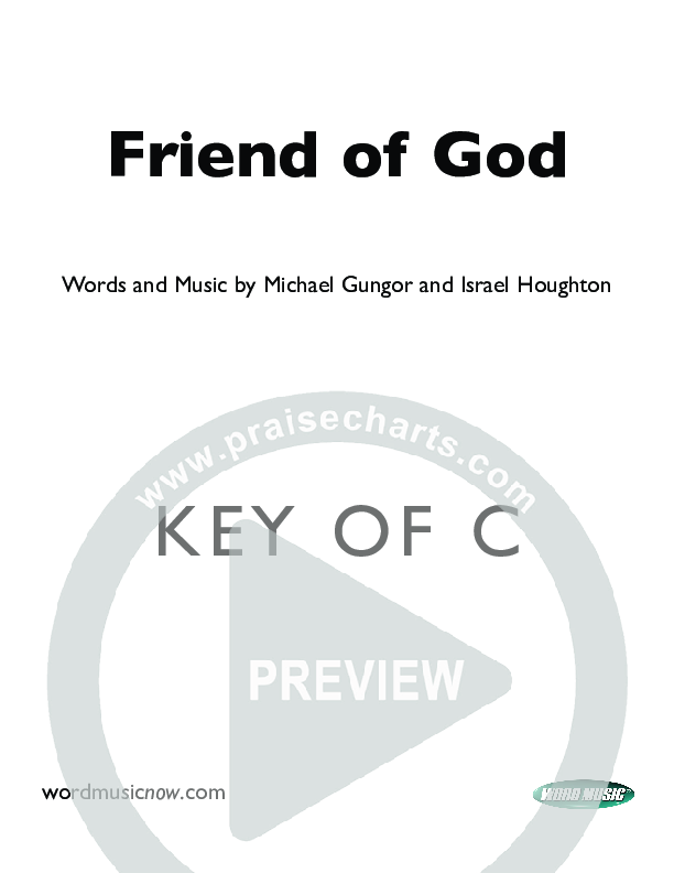 Friend Of God Cover Sheet (Israel Houghton)