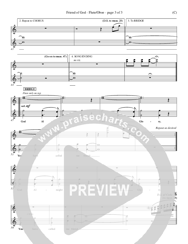 Friend Of God Flute/Oboe (Israel Houghton)