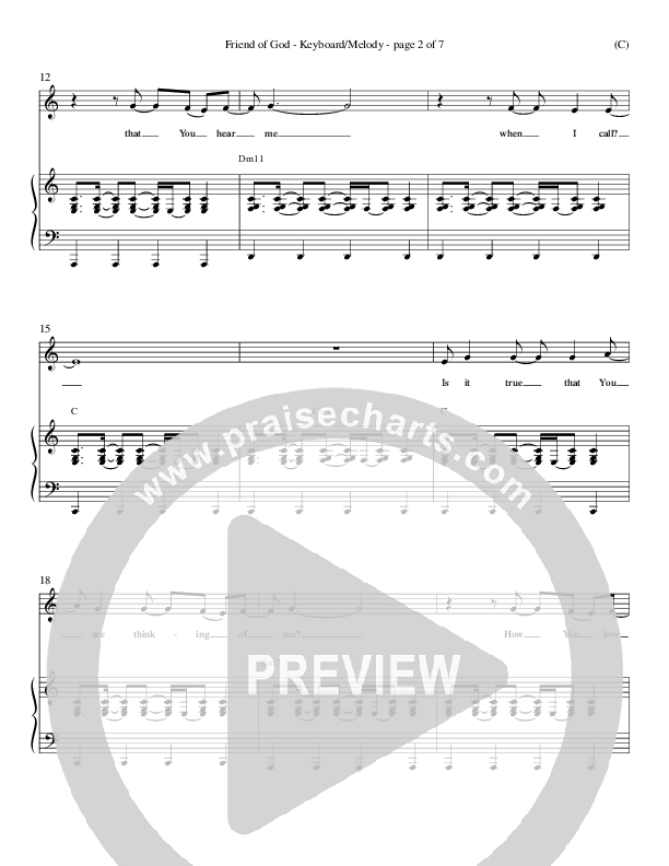 Friend Of God Piano/Vocal (Israel Houghton)