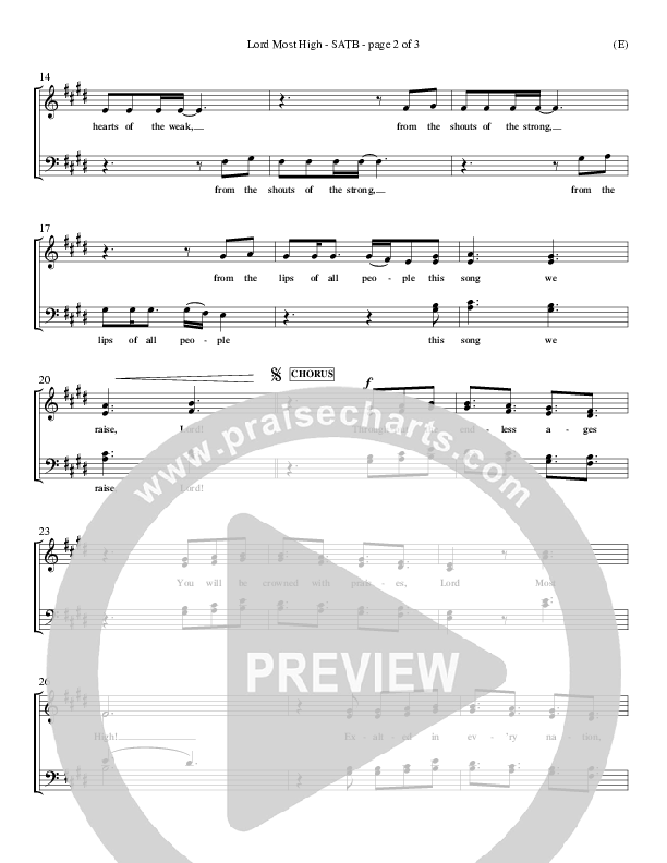 Lord Most High Choir Sheet (SATB) (Gary Sadler)