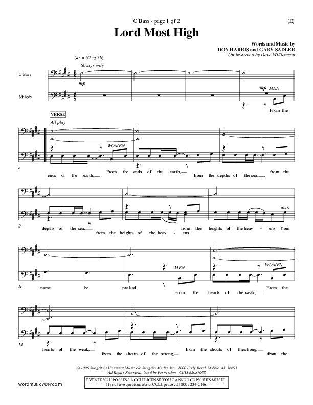 Lord Most High Contrabass (Gary Sadler)