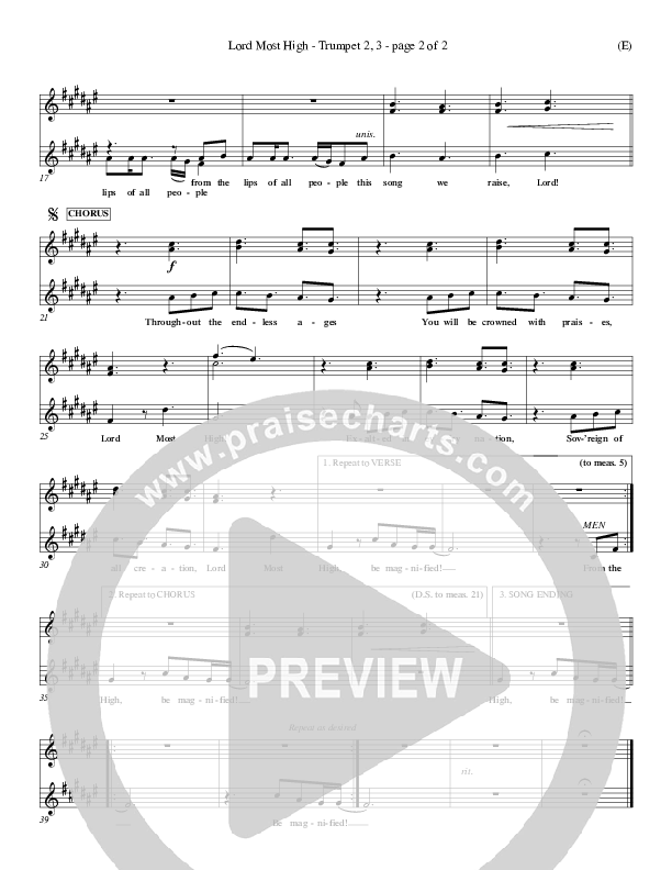 Lord Most High Trumpet 2/3 (Gary Sadler)