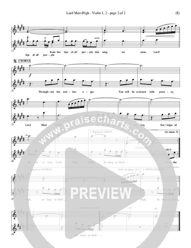 Lord Most High Violin 1/2 (Gary Sadler)