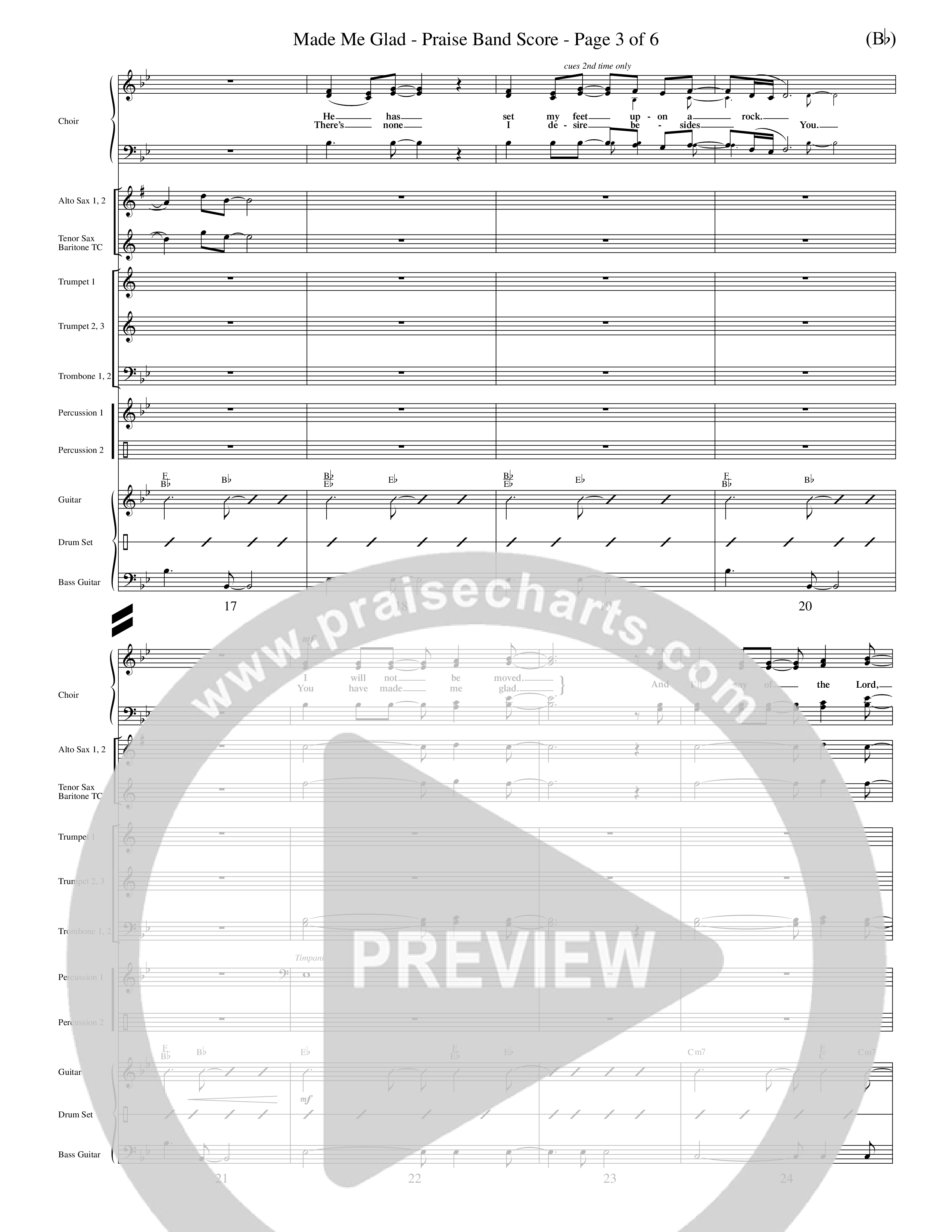 Made Me Glad (Choral Anthem SATB) Conductor's Score (Word Music Choral / Orch. Dave Williamson)