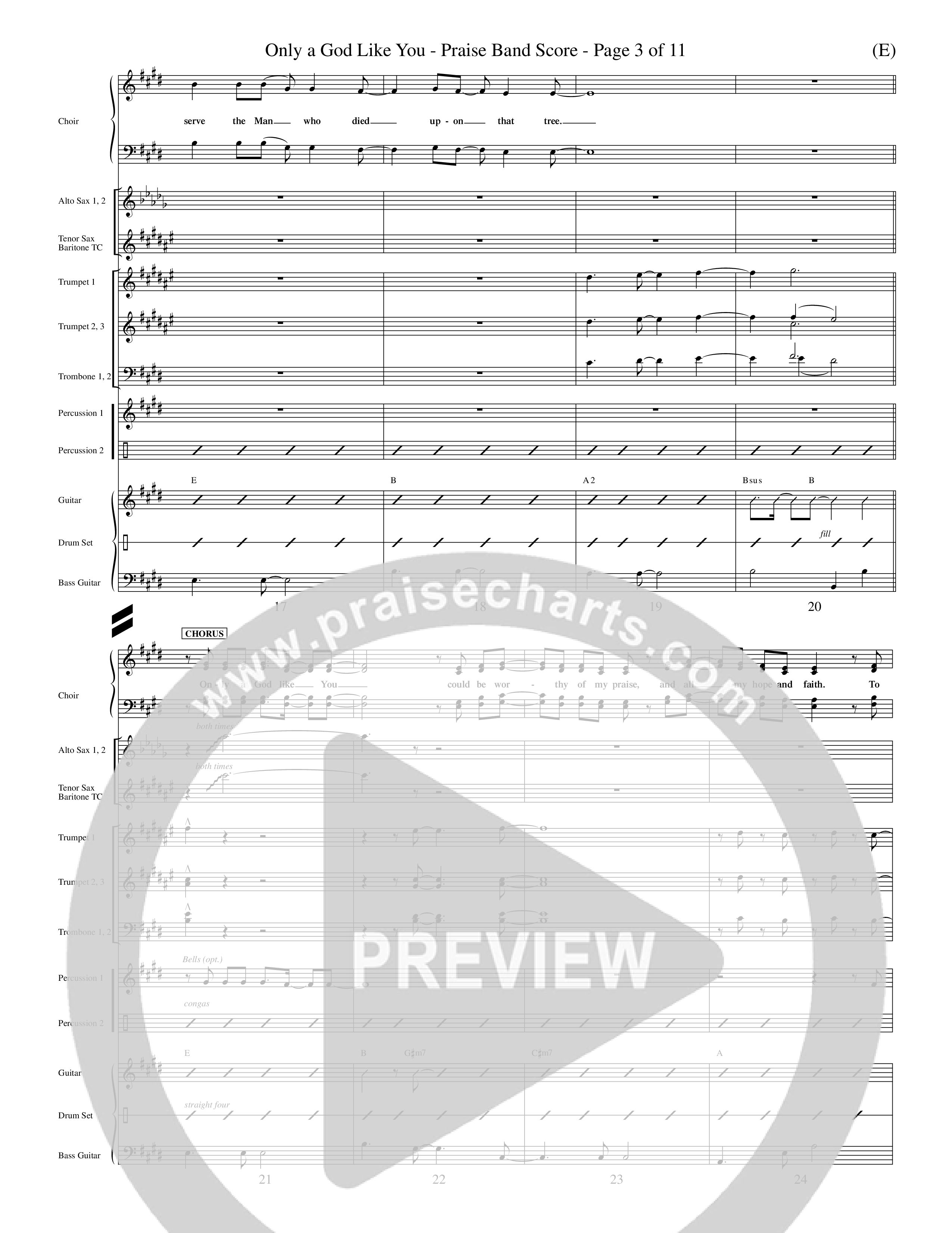 Only A God Like You (Choral Anthem SATB) Conductor's Score (Word Music Choral / Orch. Dave Williamson)