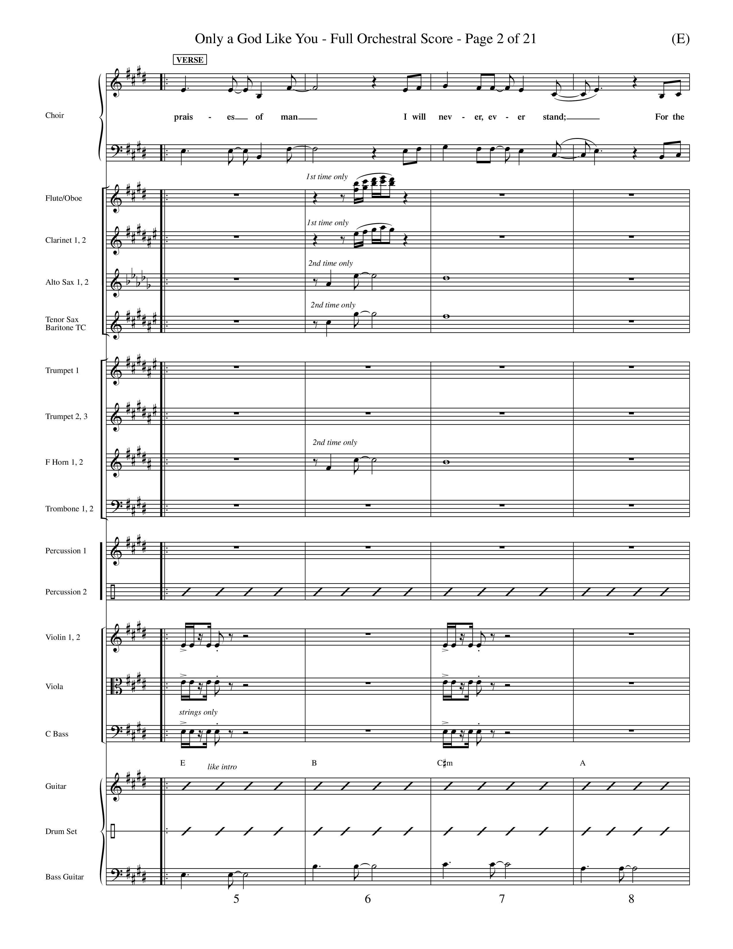 Only A God Like You (Choral Anthem SATB) Conductor's Score (Word Music Choral / Orch. Dave Williamson)