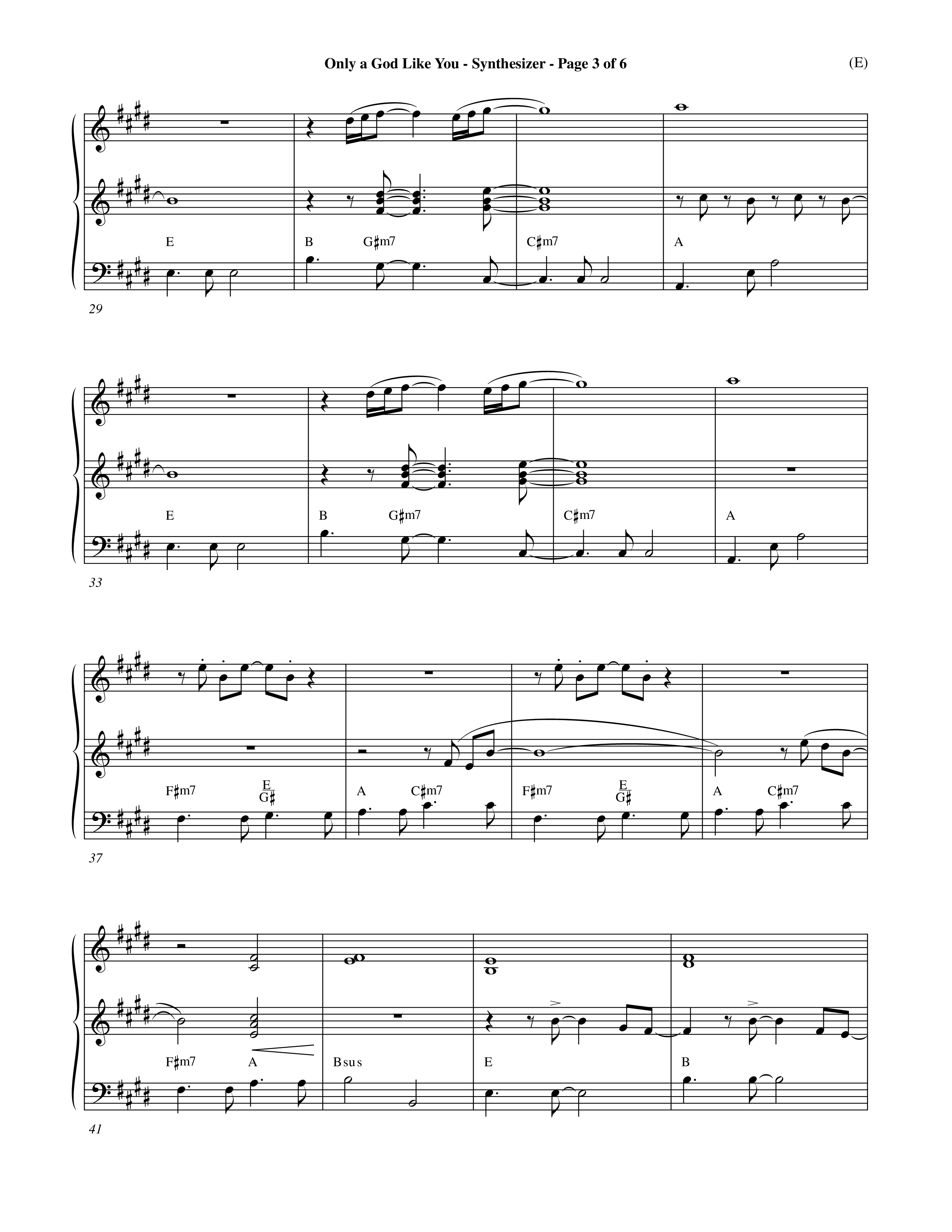 Only A God Like You (Choral Anthem SATB) Synth (Word Music Choral / Orch. Dave Williamson)
