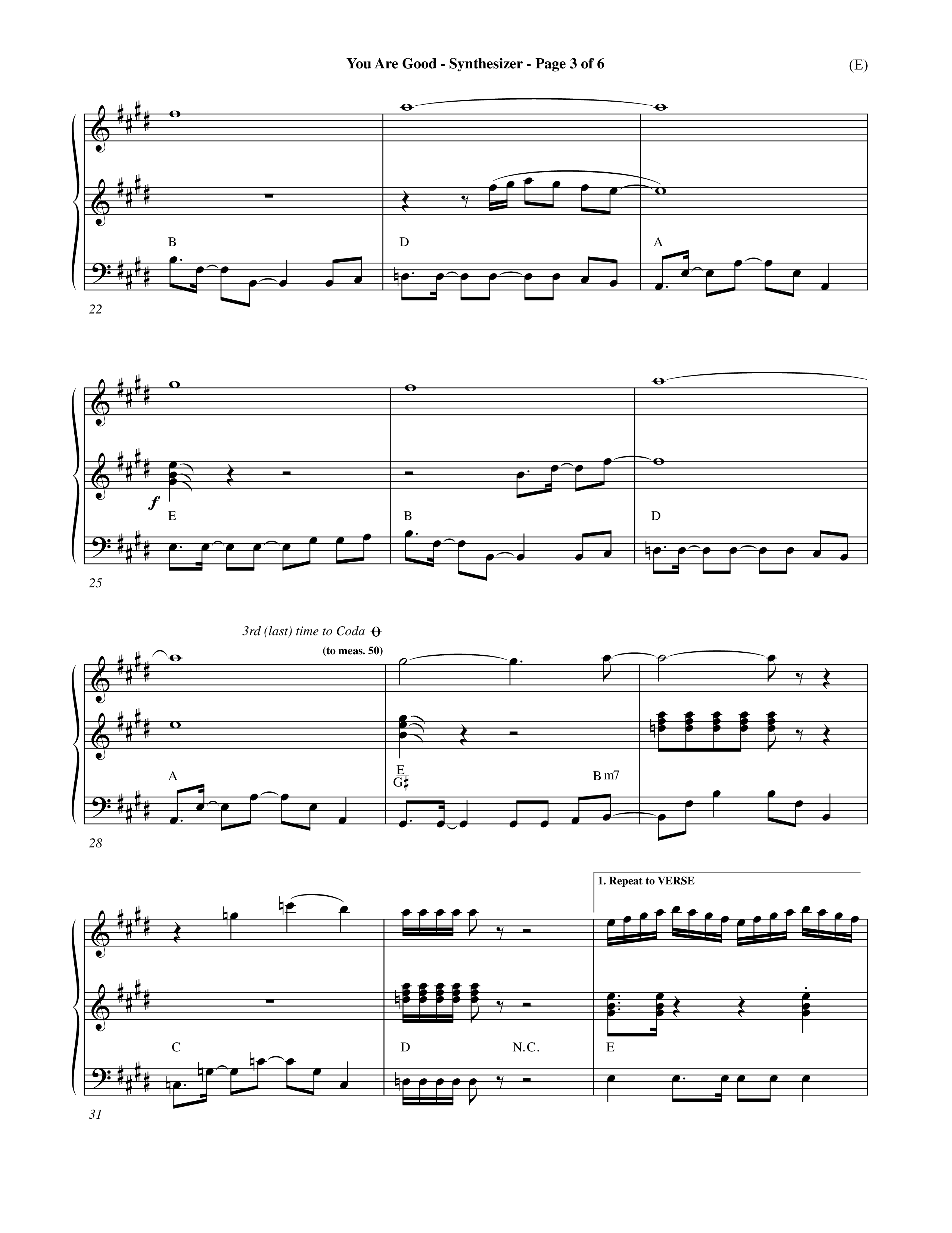 You Are Good (Choral Anthem SATB) Synth (Word Music Choral / Orch. Dave Williamson)