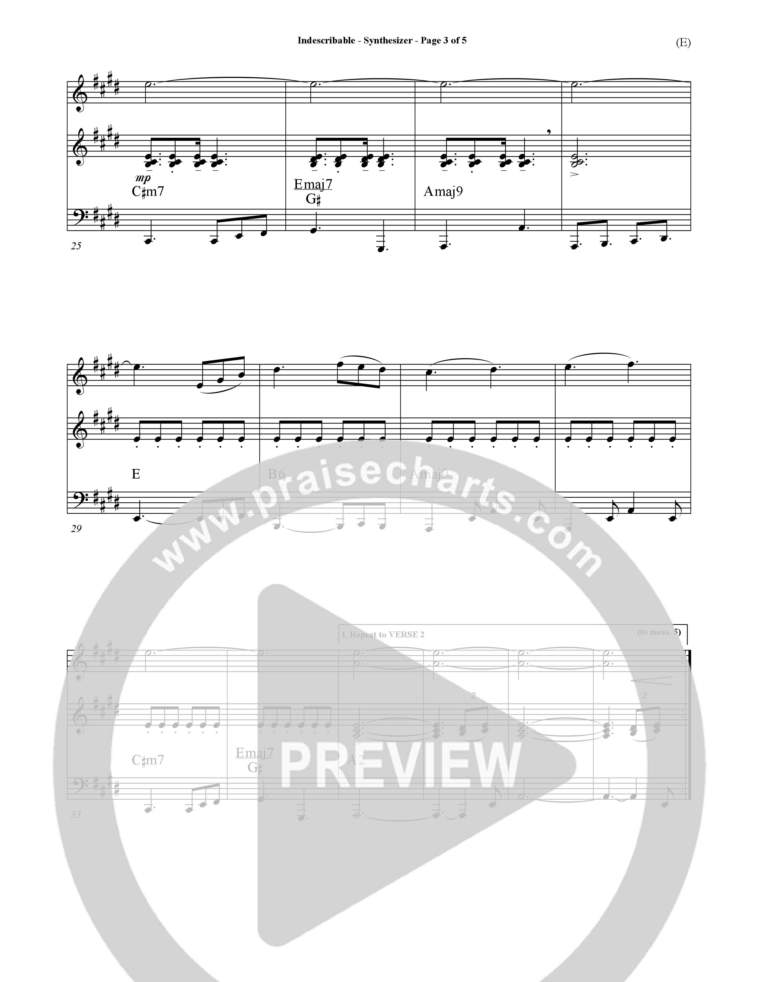 Indescribable (Choral Anthem SATB) Synth (Word Music Choral / Orch. Jim Gray)